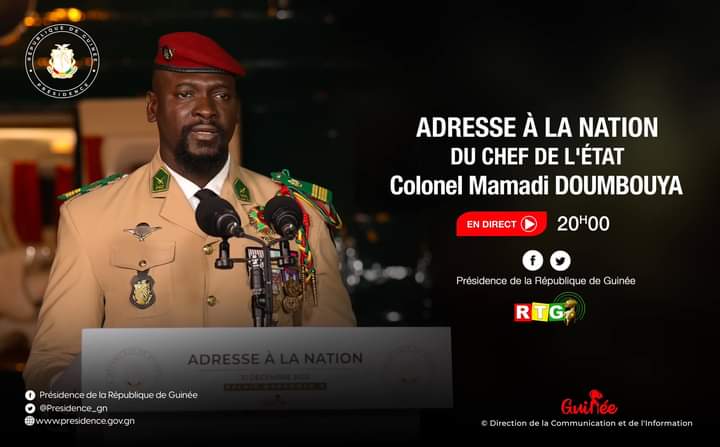 Nouvel an: l’adresse à la nation du colonel Mamadi Doumbouya